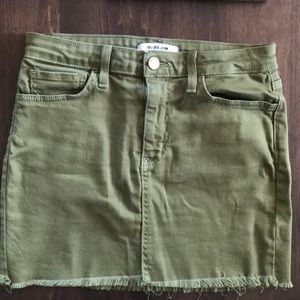Army green skirt